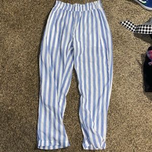 Light blue and white pants from shein size medium